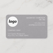 Carte De Visite Logo et texte simple (Devant)