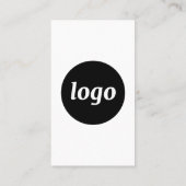 Carte De Visite Logo et texte verticaux simples (Dos)