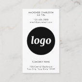 Carte De Visite Logo et texte verticaux simples (Devant)
