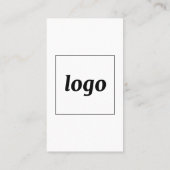 Carte De Visite Logo et Texte Verticaux Simples (Dos)