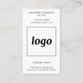 Carte De Visite Logo et Texte Verticaux Simples (Devant)