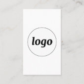 Carte De Visite Logo et Texte Verticaux Simples (Dos)