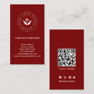 Carte De Visite Logo et travail de texte personnalisés minimaliste
