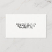 Carte De Visite Logo Exercices Fitness (Dos)