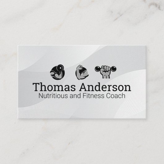Carte De Visite Logo Exercices Fitness (Devant)