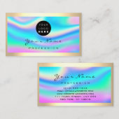 Carte De Visite Logo Eyelash Maquillage Artiste Coiffeur Holograph (Devant / Derrière)