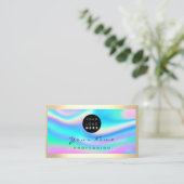 Carte De Visite Logo Eyelash Maquillage Artiste Coiffeur Holograph (Debout devant)
