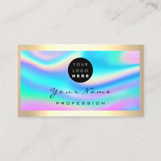 Carte De Visite Logo Eyelash Maquillage Artiste Coiffeur Holograph (Devant)