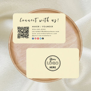 Carte De Visite Logo Facebook Instagram Connectez-vous avec nous S