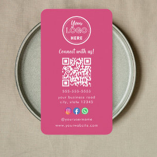 Carte De Visite Logo Facebook professionnel Qr Code Instagram