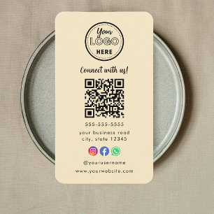 Carte De Visite Logo Facebook professionnel Qr Code Instagram