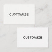 Carte De Visite Logo fait sur commande d'affaires de blanc de (Devant / Derrière)