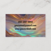 Carte De Visite Logo Faux Opal Stone (Dos)