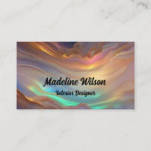Carte De Visite Logo Faux Opal Stone (Devant)