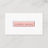 Carte De Visite Logo féminin | Rose | médias sociaux professionnel (Devant)