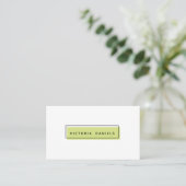 Carte De Visite Logo féminin | Vert | Professionnel minimal (Debout devant)