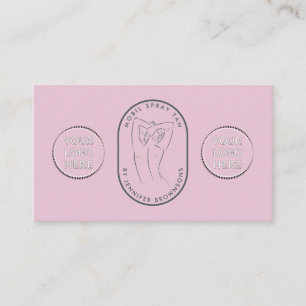 Carte De Visite logo femme corps peau bronzage en spray