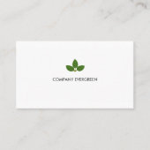 Carte De Visite Logo Feuille de Laurel Vert Personnalisé sur Blanc (Devant)