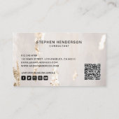 Carte De Visite Logo feuille d'or moderne, médias sociaux et code  (Dos)