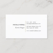 Carte De Visite Logo Feuille Gold Tropical (Dos)