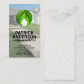 Carte De Visite Logo Feuille naturel | Résidentiel (Devant / Derrière)
