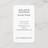 Carte De Visite Logo feuille or| Violet | massage bien-être yoga (Dos)