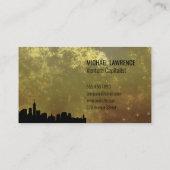 Carte De Visite Logo Finance Banking | Arrière - plan d'or (Dos)