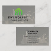 Carte De Visite Logo Finance | Graphique du marché stock (Devant / Derrière)