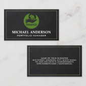 Carte De Visite Logo Finance | Plan En Cuir (Devant / Derrière)