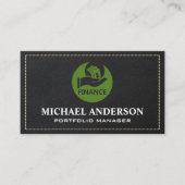 Carte De Visite Logo Finance | Plan En Cuir (Devant)