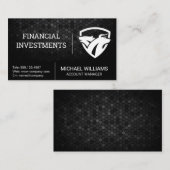Carte De Visite Logo financier Bear Bull Shield (Devant / Derrière)