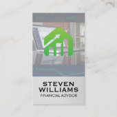 Carte De Visite Logo financier | Graphique de données stock (Devant)