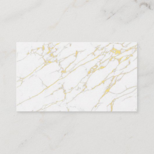 Carte De Visite Logo financier | Marbre or (Dos)