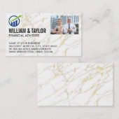 Carte De Visite Logo financier | Personnes d'affaires (Devant / Derrière)