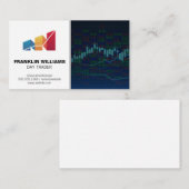 Carte De Visite Logo financier | Stocks du jour (Devant / Derrière)