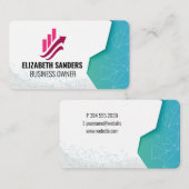 Carte De Visite Logo Fintech | Motifs Géométriques (Devant / Derrière)
