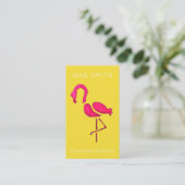 Carte De Visite Logo flamingo rose moderne (Debout devant)