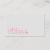 Carte De Visite Logo flamingo rose moderne (Dos)