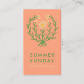 Carte De Visite Logo Fleur Faiseuse Faisée Moderne sur mesure Flor (Devant)