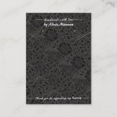 Carte De Visite Logo Fleur Noire QR Code Collier Porte Bijoux (Devant)