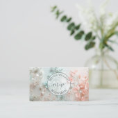 Carte De Visite Logo Fleurs Bohème Pastel (Debout devant)