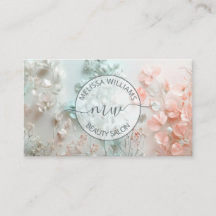 Carte De Visite Logo Fleurs Bohème Pastel