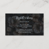 Carte De Visite Logo Fleurs Roses Vides (Dos)