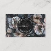 Carte De Visite Logo Fleurs Roses Vides (Devant)