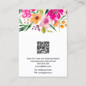 Carte De Visite logo Fleurs sauvages bijoux collier d'oreille (Dos)