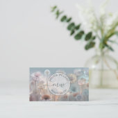 Carte De Visite Logo Fleurs Transparentes de Rêve (Debout devant)