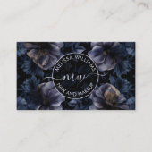 Carte De Visite Logo Fleurs Violet Foncé (Devant)