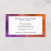 Carte De Visite Logo Floral Abstrait moderne Wellness (Dos)