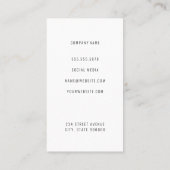 Carte De Visite Logo floral | Arrière - plan en bois (Dos)