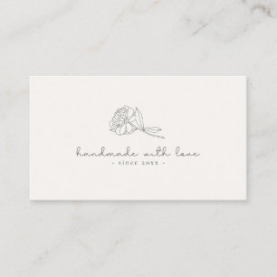 Carte De Visite Logo floral, artisanal avec lait d'amour blanc
